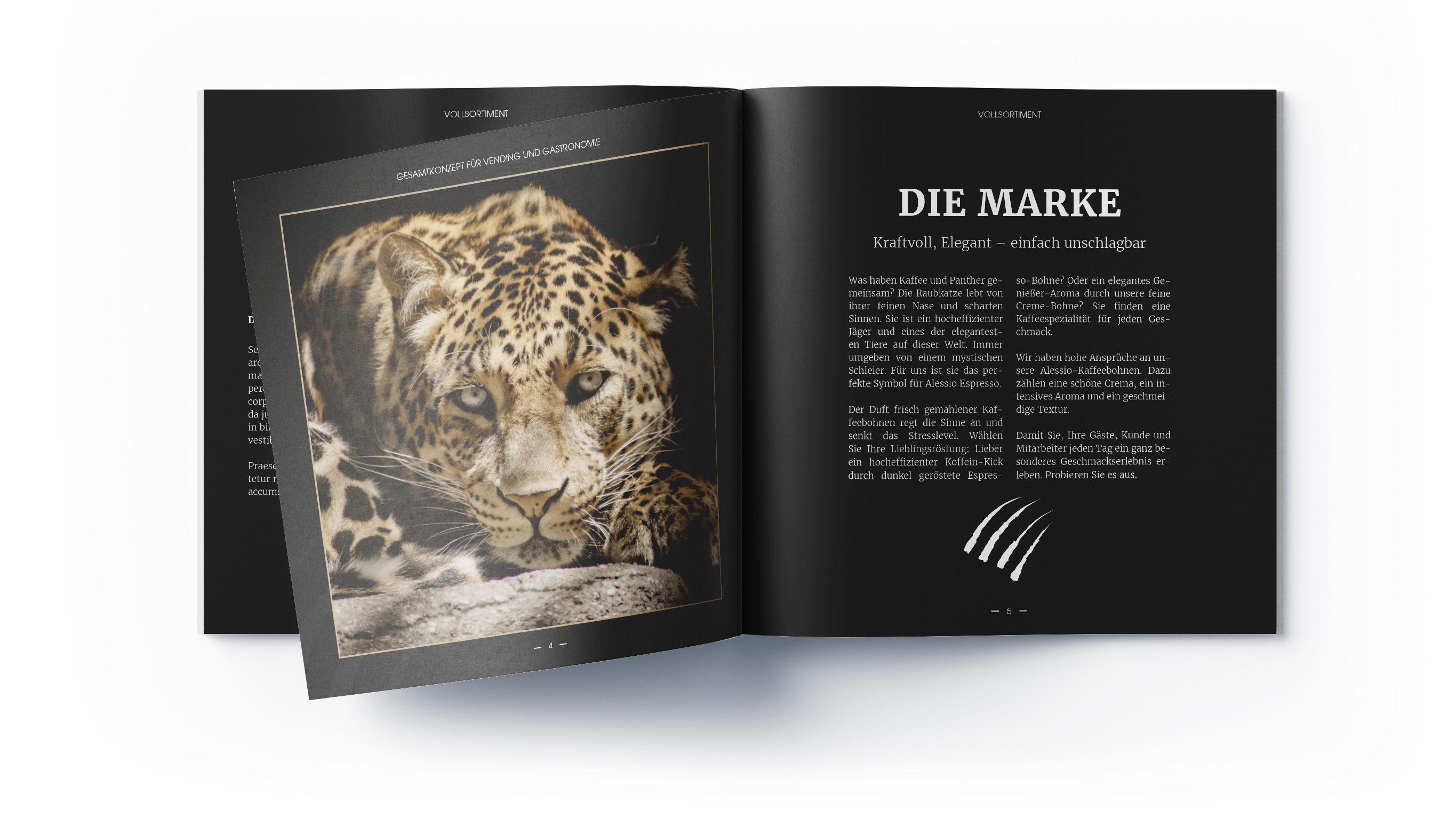 Produktbroschüre für Alessio Espresso