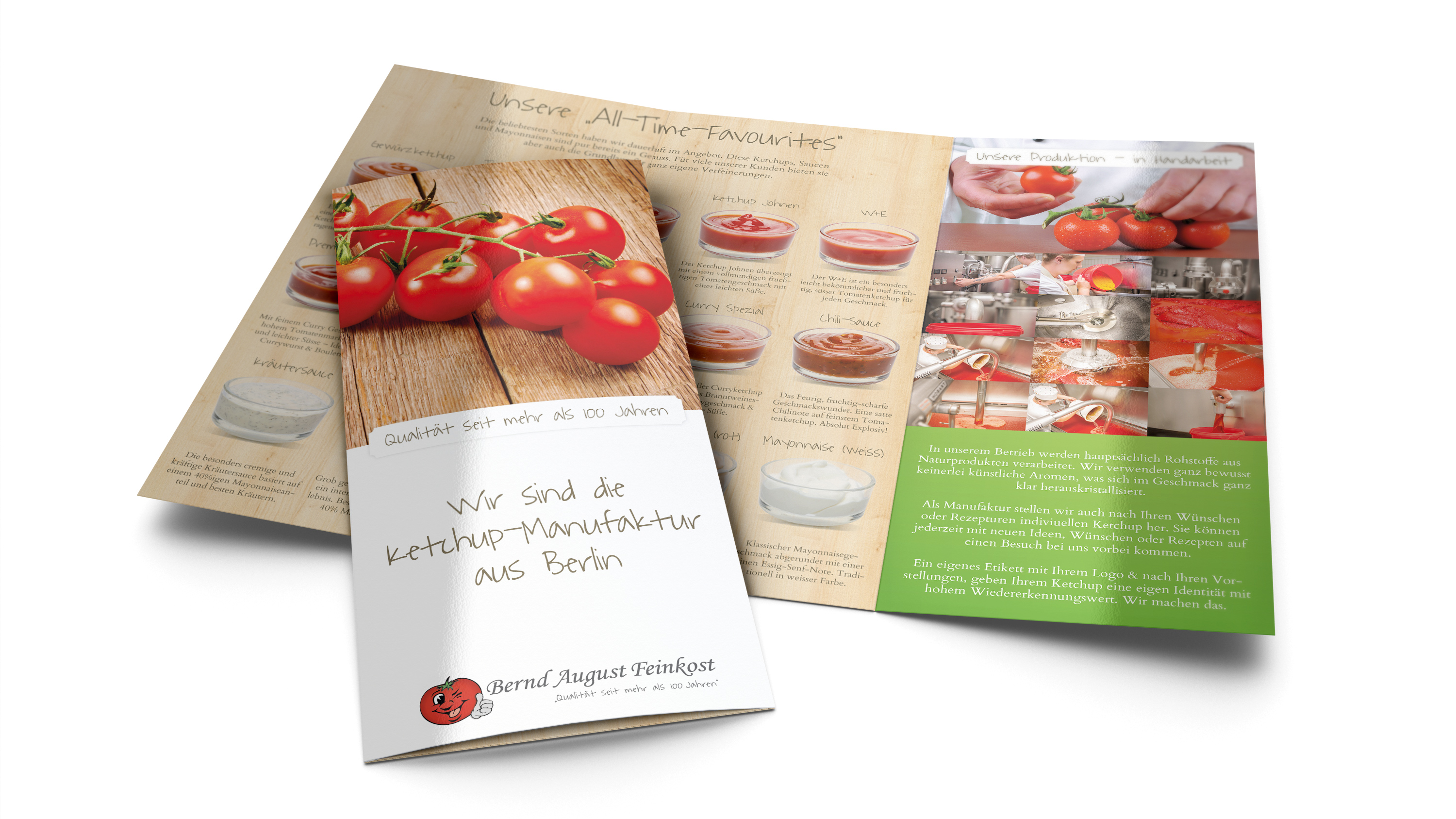 Flyer für Bernd August Ketchup GmbH