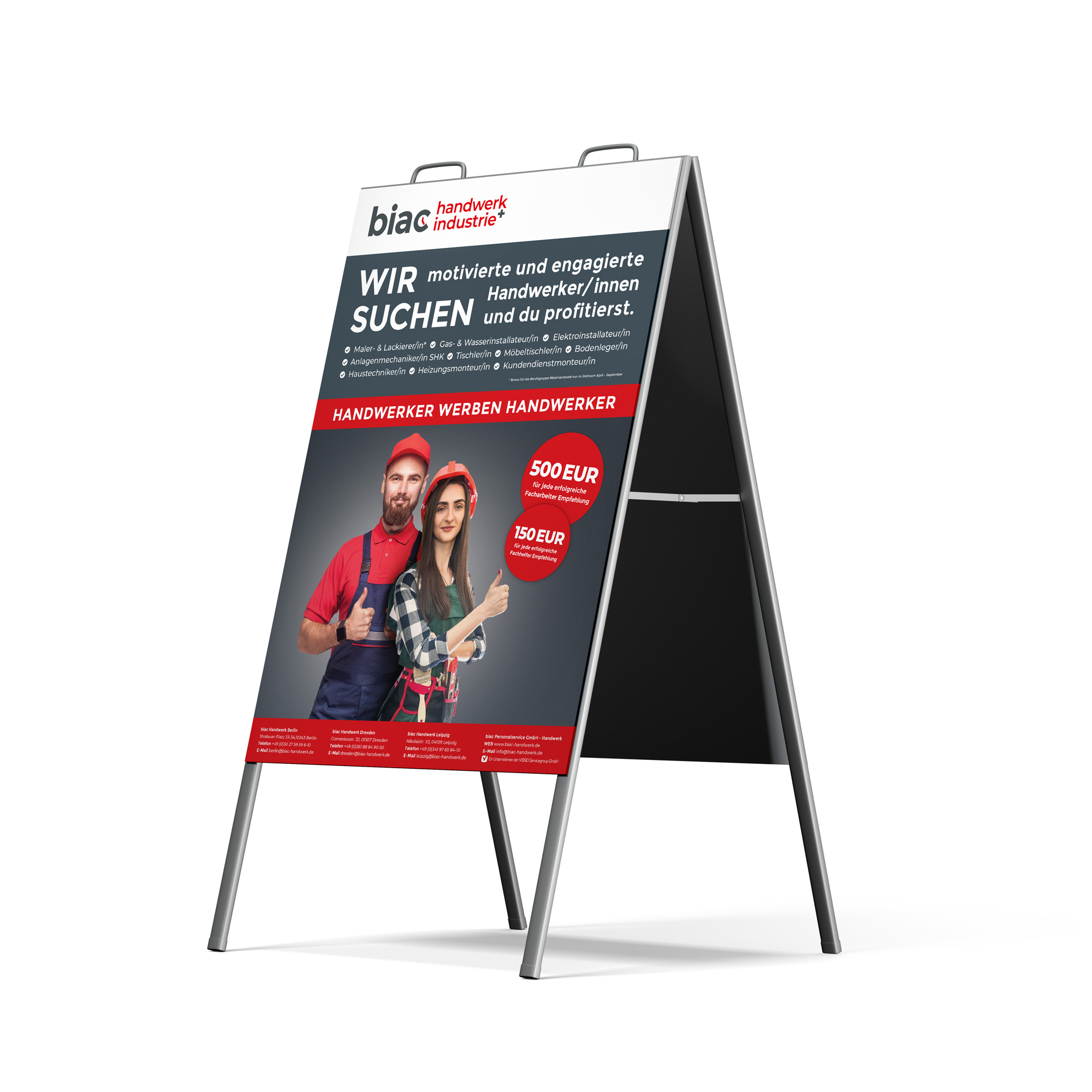 Werbedisplay und Aussteller für Plakate